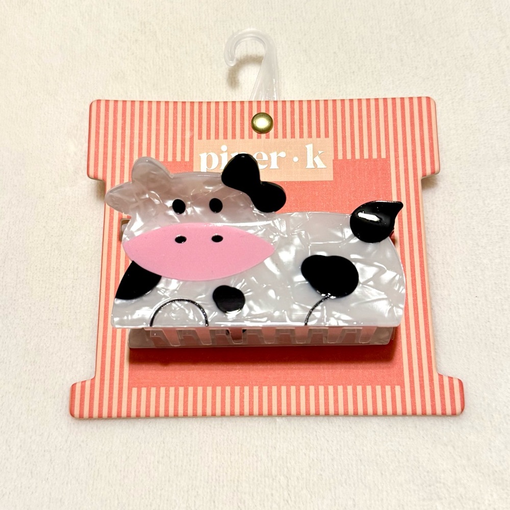Piper K Cute Cow Hair Claw Clip